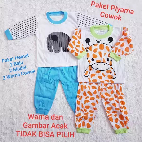 Paket 2 Pcs Piyama Baby Alicia / Baju Tidur Bayi / Piyama Bayi / Baju Tidur Anak / Baby Alicia