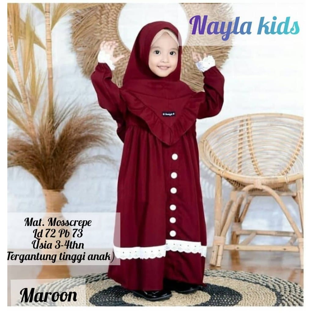 Set Anak Perempuan Gamis Anak Soleha Termurah Dan Terbaru Usia 1 - 8 Tahun