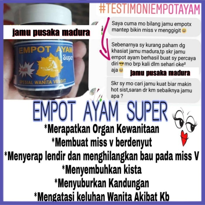 

✔ COD ✔ JAMU EMPOT AYAM SUPER 1000% ORIGINAL