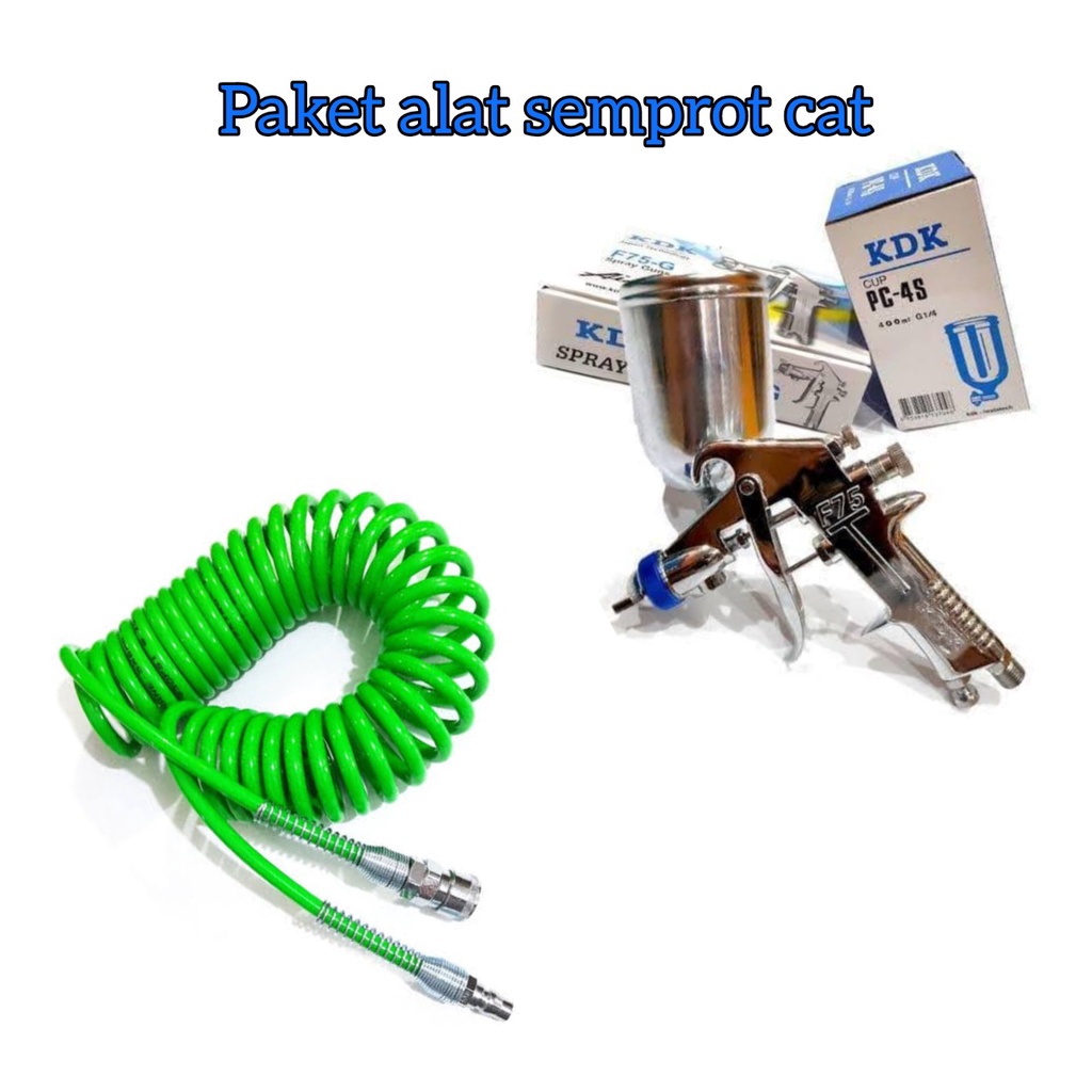 PAKET 2 Item spray gun F 75 G KDK  F-75G tabung atas recoil 6meter