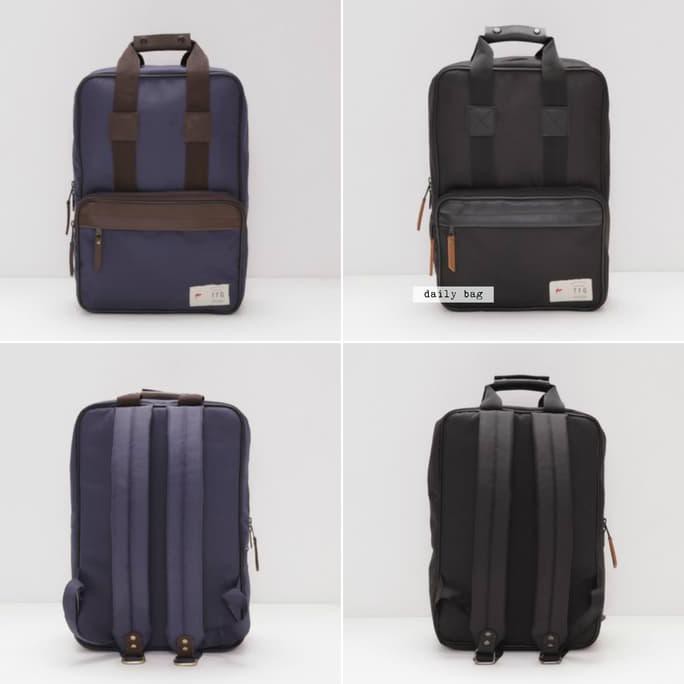 TFG BACKPACK CAYMAN 411 - TAS RANSEL LAPTOP BAG TRAVEL KULIAH KERJA - HITAM DIJAMIN KEREN