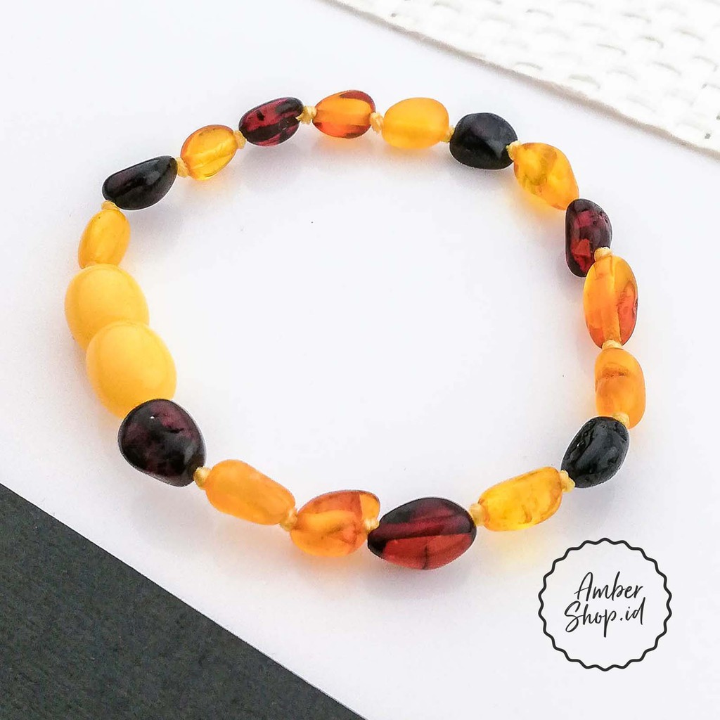 AS13 (FREE GIFT) Gelang Amber pereda tumbuh gigi bayi - Amber Shop