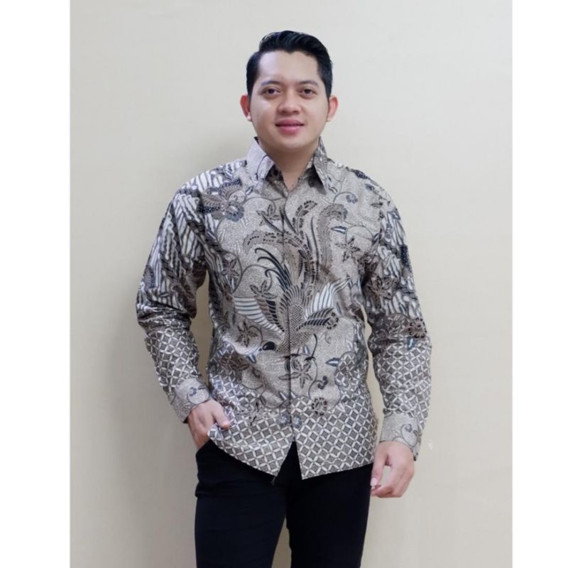 PEKSI LAWASAN Kemeja Batik Pria Cowok Lengan Panjang Modern Jumbo Premium Katun Halus Full Furing Kondangan Hajatan Seragam Sragam Kerja Kantor Pesta