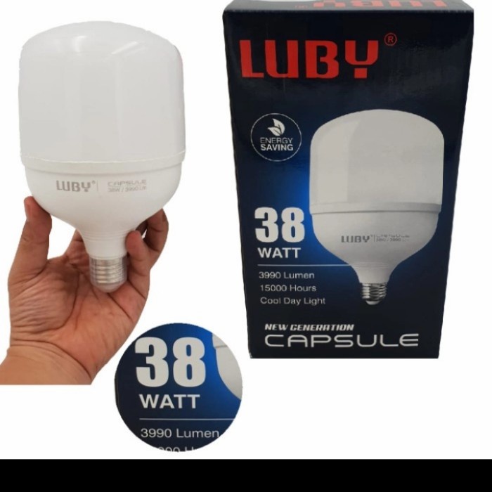 Lampu LED Putih 38 Watt Bohlam Capsule Luby New Generation Samsung Inside SNI Original