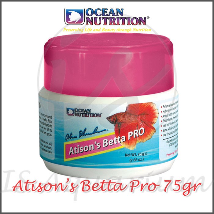 Ocean Nutrition Atison's Betta Pro 75gr Makanan Cupang Premium Pelet