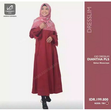 Rabbani - Gamis Dresslim Muslim Wanita Exo Diantha Cmb