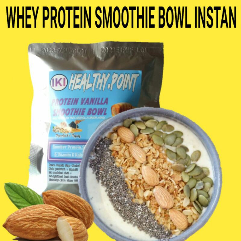 Whey smoothie bowl 50gr / whey protein terlaris / hilo smoothie bowl