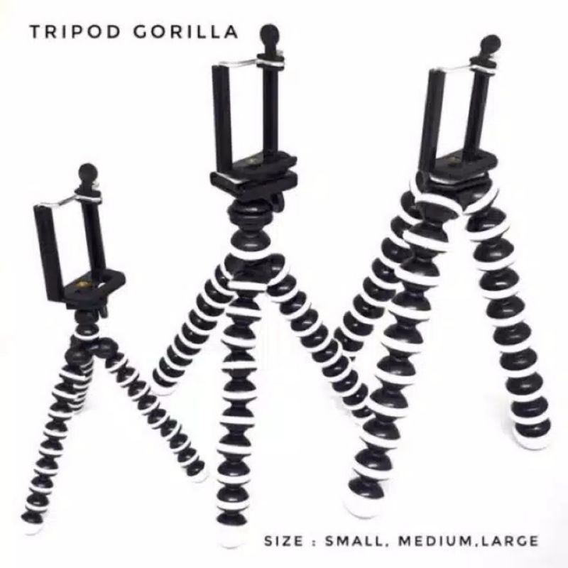 Tripod gorila mini + Holder U / size : SMALL (S) - MEDIUM (M) - LARGE (L) LAZY POD/TONGSIS/GURITA