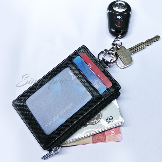 Dompet Tipis STNK Kunci Kartu Koin Resleting Zipper Slim Wallet SL4-ZC