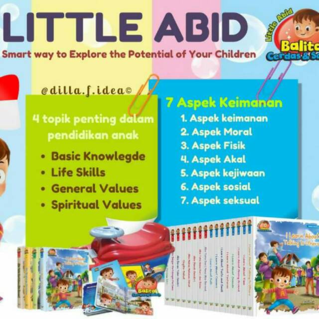 Free Ongkir Paket Buku Little Abid Dan Bonus Container Shopee Indonesia