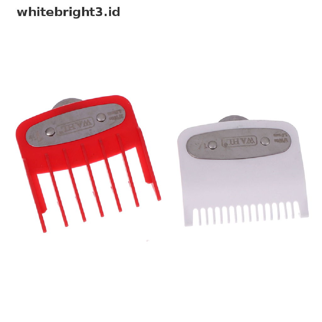 (whitebright3.id) Set Sisir Panduan Ukuran 1.5mm + 4.5mm + Holder Metal Untuk Clipper