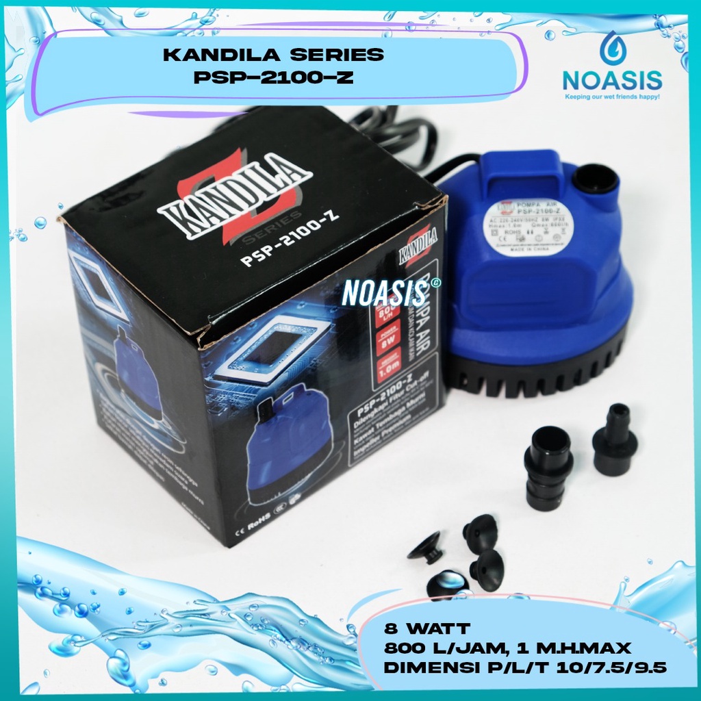 POMPA AIR CELUP AQUARIUM 8 W KANDILA PSP 2100 Z PSP-2100Z KOLAM IKAN