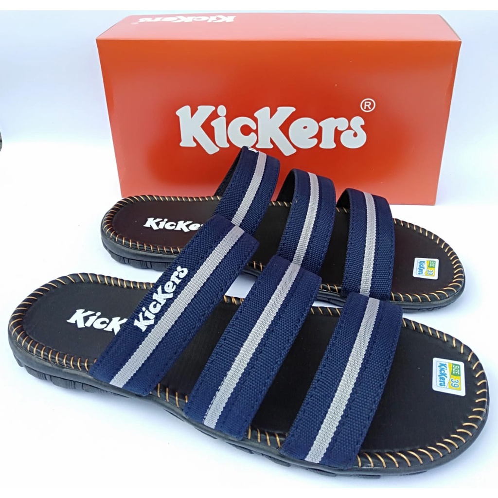 Sandal kickers pria original sendal slide selop casual slop distro dewasa terbaru murah kekinian COD