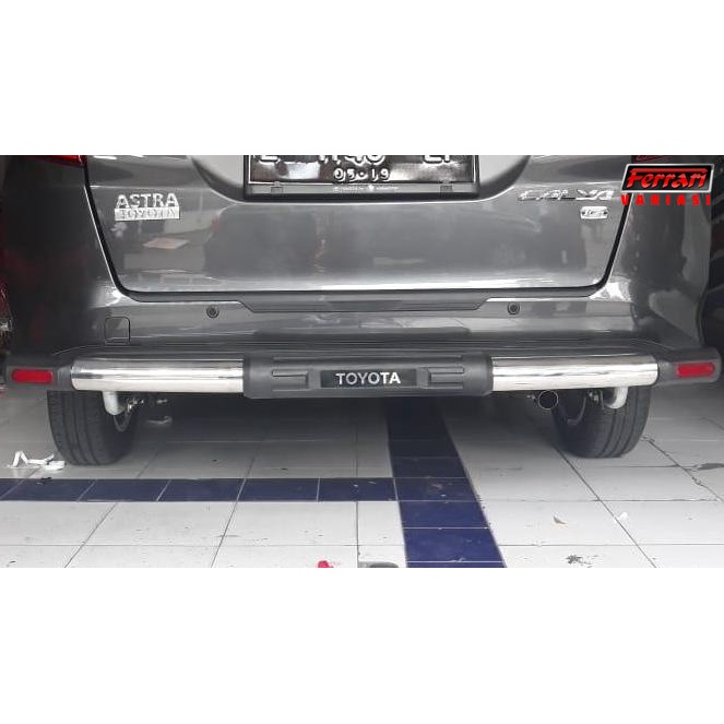 bumper belakang mobil toyota Sienta stainless ferrari variasi