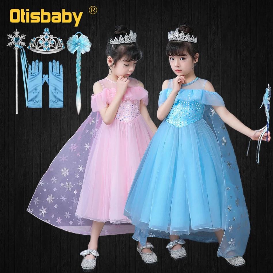 Gratis Aksesoris | Baju Anak Princess Perempuan | Gaun Anak Perempuan | Baju Frozen Anak Perempuan |