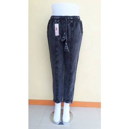 celana jumbo wanita baggy jumbo jeans jumbo pinggang kolor denim baggy pant tulang