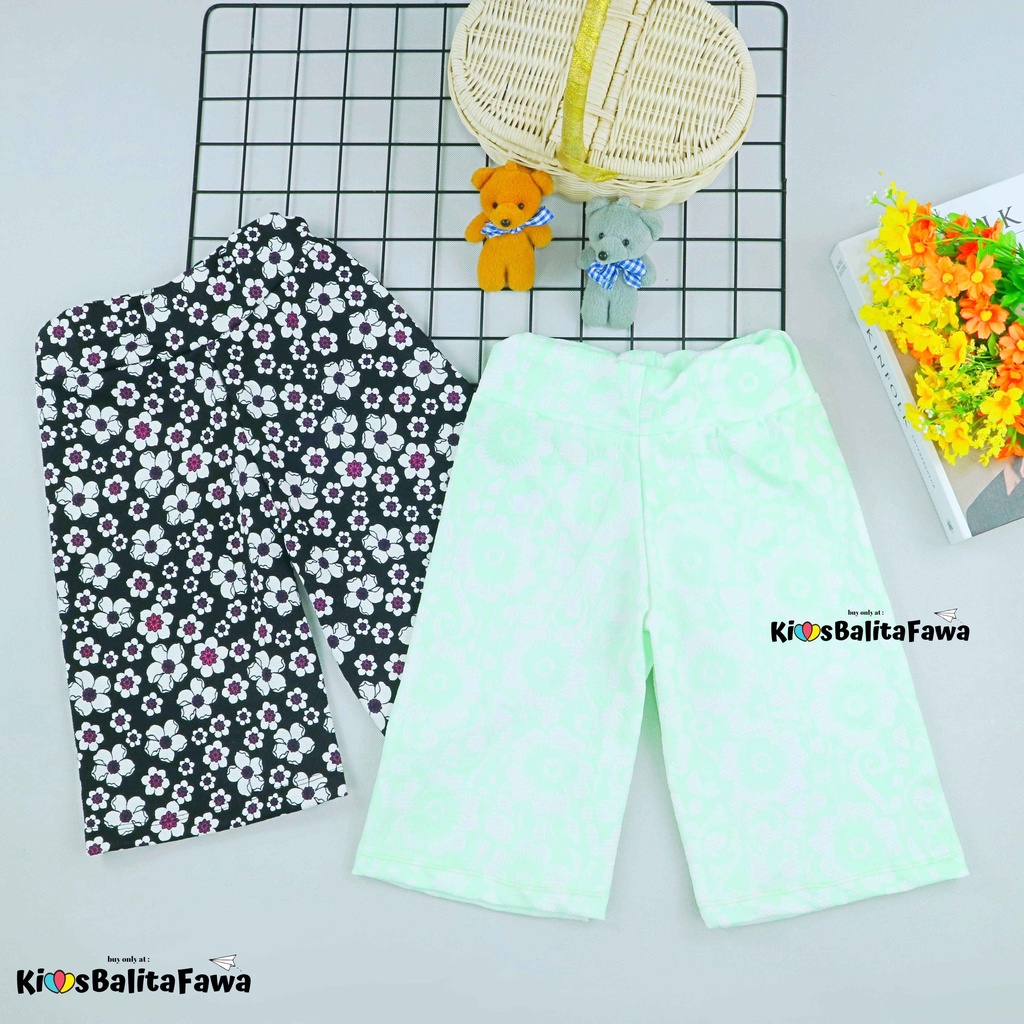 Kulot Motif uk 6-7 Tahun / Celan Anak Perempuan Pendek Pants Adem Cullotes 3per4 Babycinnamon