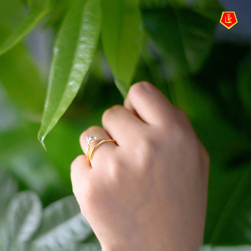 [Ready Stock]Korean Style Fashion Creative Flower Gold Ring