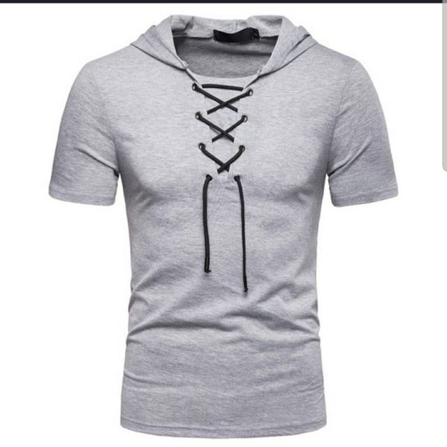 TOTOTAshop.Sweater pria HOBSS.Bahan babyterry premium.lengan pendek.variasi tali depan.