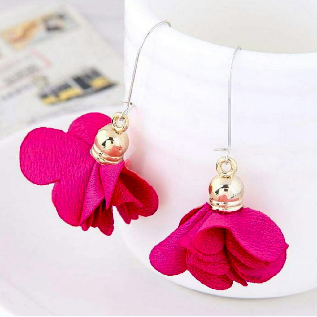 ANTING HOOPS WANITA KEKINIAN STYLE KOREA MODEL BUNGA MISS 32