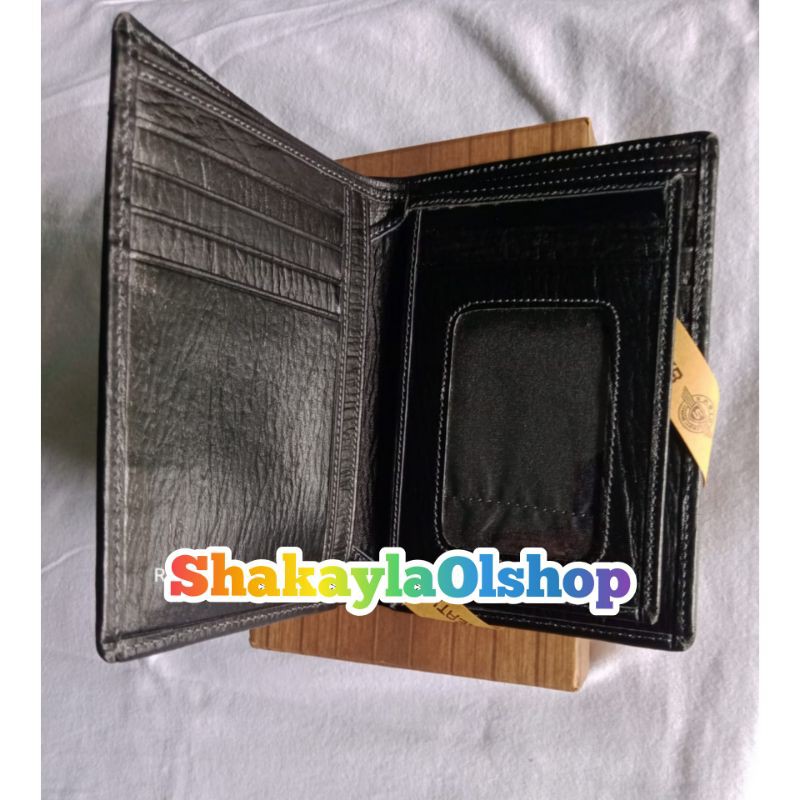 Dompet Pria Bahan Kulit Sapi Motif Serat Kayu Asli Garut