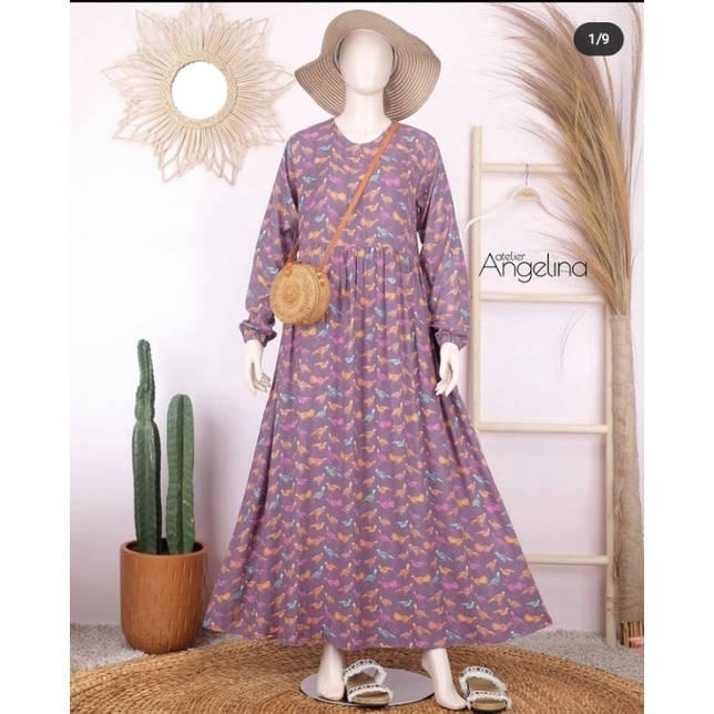 ATELIER ANGELINA SARAH DRESS PEACOCK 3XL