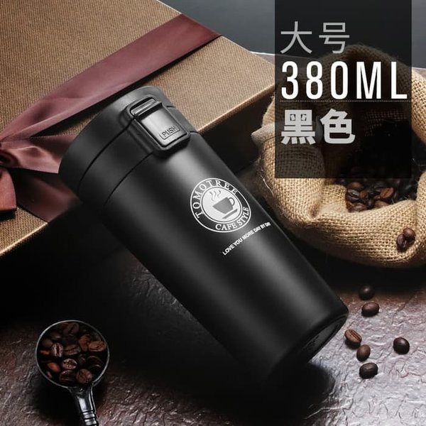 (400GR) SHENAR  TRAVEL MUG  / MUG COFFEE / TERMOS KOPI  TAHAN AIR PANAS &amp; ES VACUUM COFFEE CUP STAINLESS STEEL 380 ML