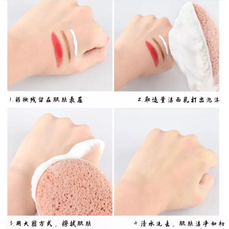 KONJAC SPONGE FACE WASH PUFF / SPON PEMBERSIH WAJAH / SPON FACIAL