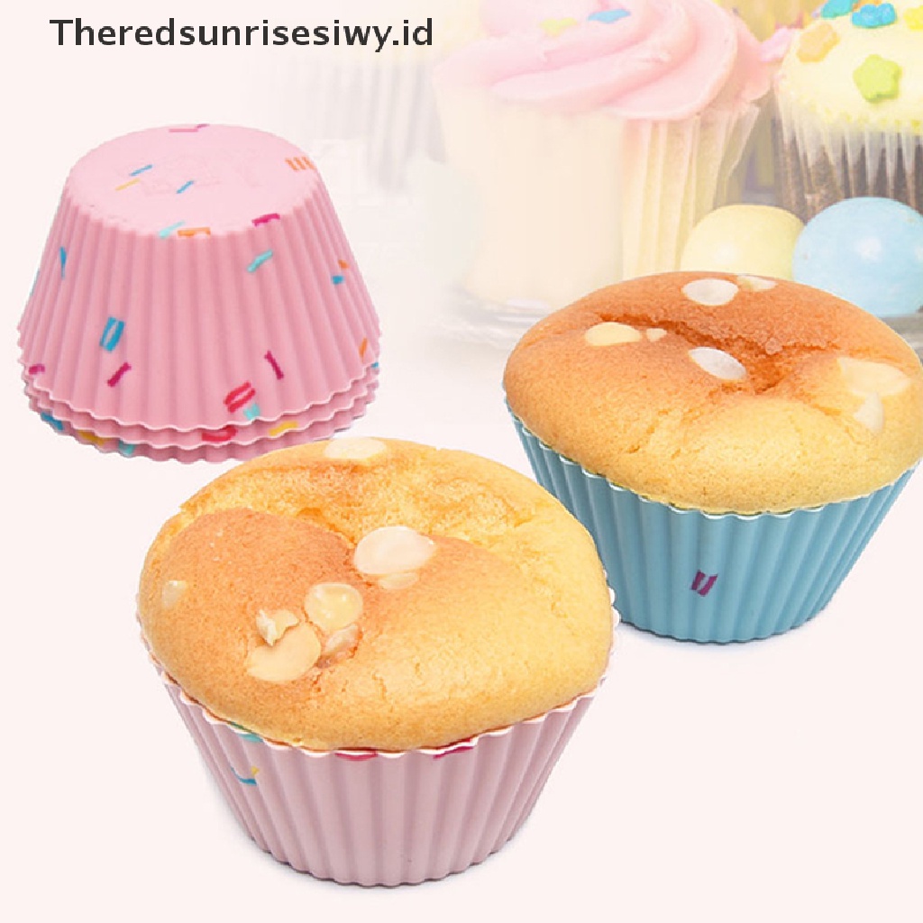 # Alat Rumah Tangga # 6pcs / set Cetakan Cupcake / Muffin DIY Bahan Silikon Reusable