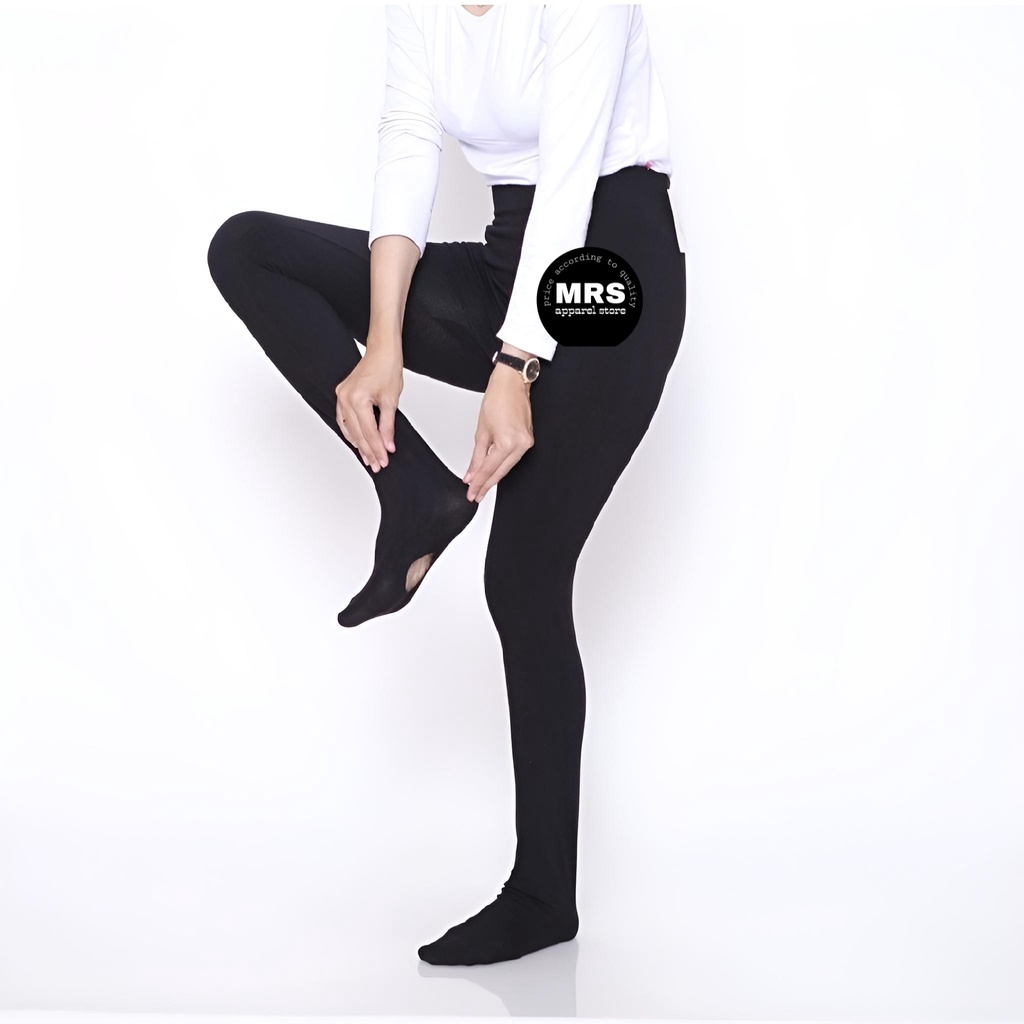 Celana Legging Wudhu Basic Polos Muslimah Bahan Spandek Rayon Premium