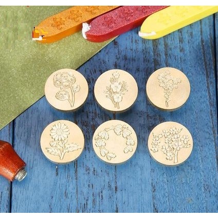

Gilaa!!! Sealing Wax Stamp With Wood Handle - Flower Stalk Series Gilaa!!!