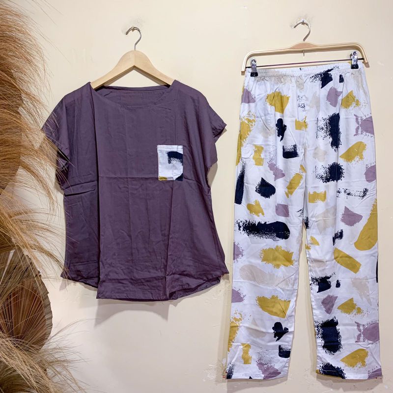 baby doll lengan pendek-celana panjang