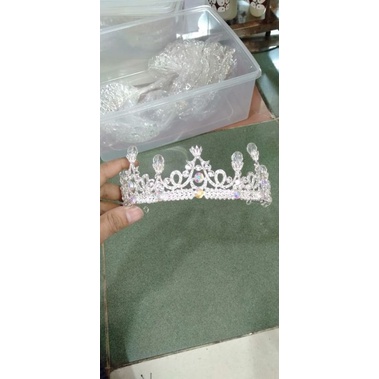 Mahkota  Bridal Crown Princess Mahkota Pengantin Rhinestone Aksesoris Rambut dan Pengantin