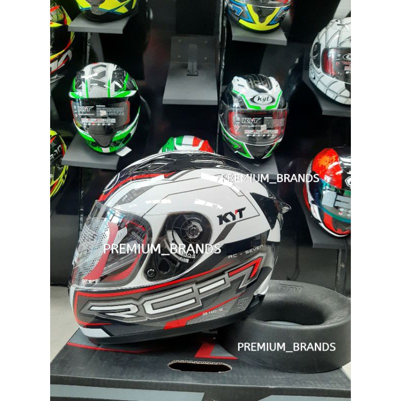 KYT RC 7 #14 BLACK WHITE RED