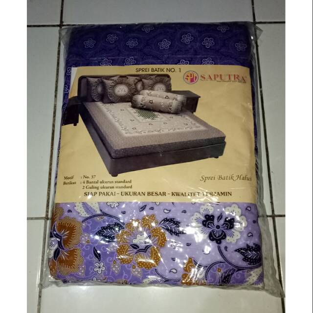 Sprei Batik Saputra Motif.37 - Purple