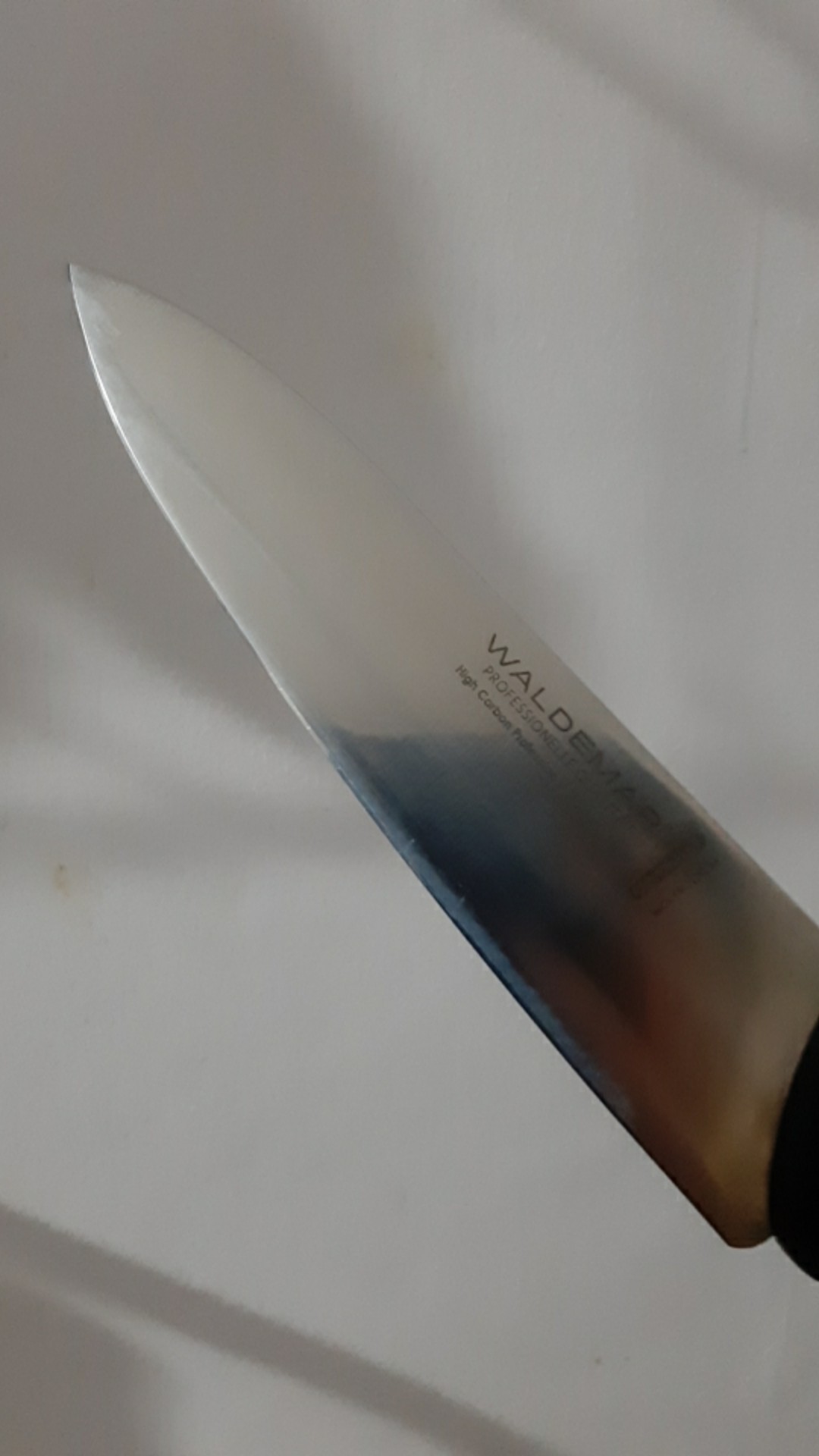 Waldemar Optimus Pisau Dapur (chefs Knife) 8 (20.3 Cm), High Carbon Molybdenum Ss, Black Tpr Handle