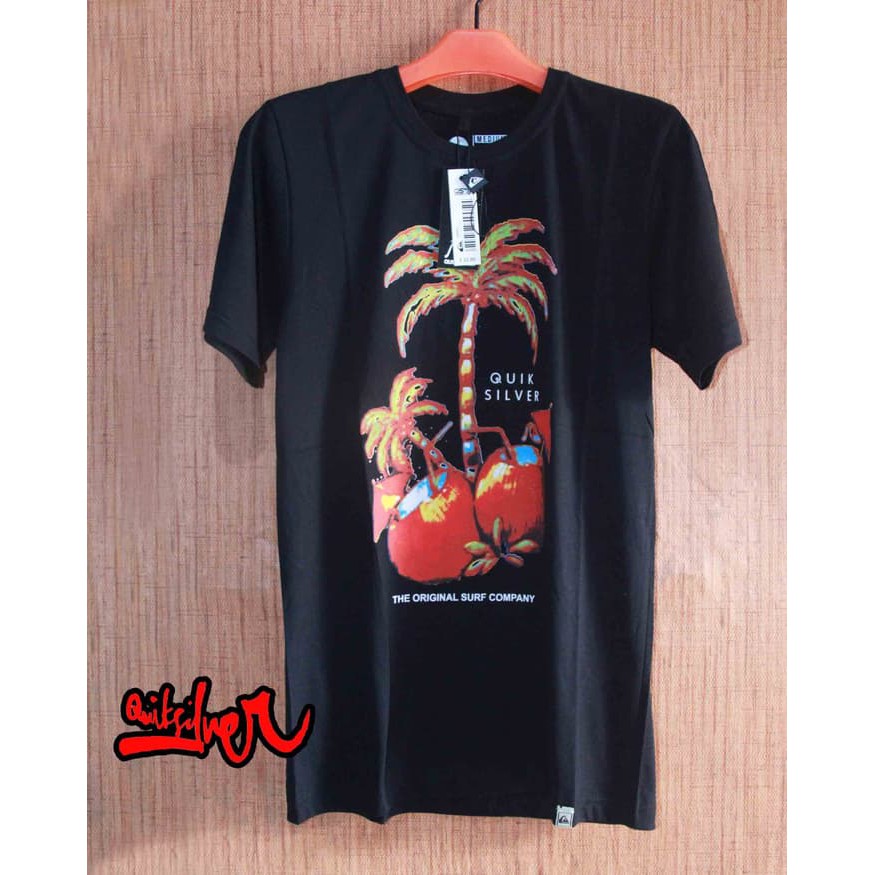 Promo Baju Kaos distro surfing Quiksilver Black