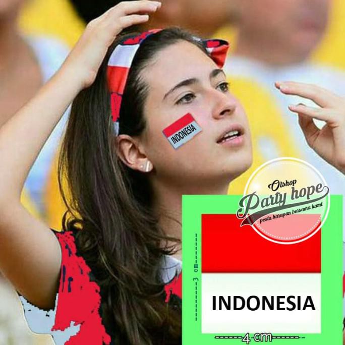 

Stiker pipi merah putih / sticker pipi bendera Indonesia / karnaval