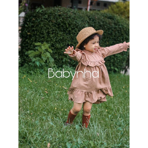 BABYNHA Dress Baju Anak Perempuan Tangan Panjang Usia 1-5 Tahun/Lubna Dress