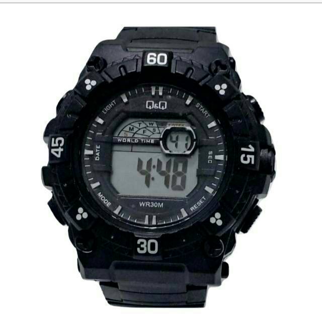 Jam Tangan Pria Sporty Q&amp;Q Digital Rubber QQ003