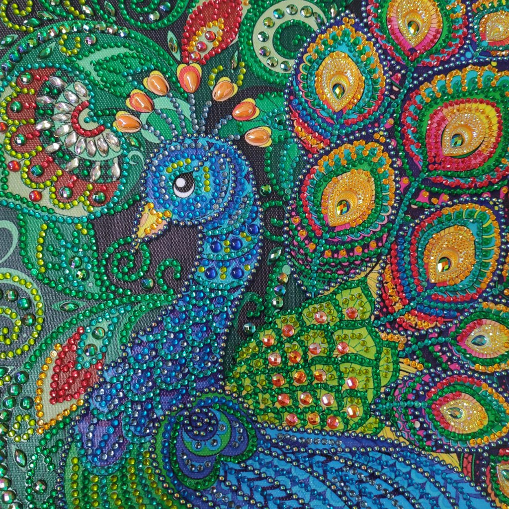 047 - Diamond Painting 5D (Peacock / Merak) - Special Diamond - Kado / Hadiah