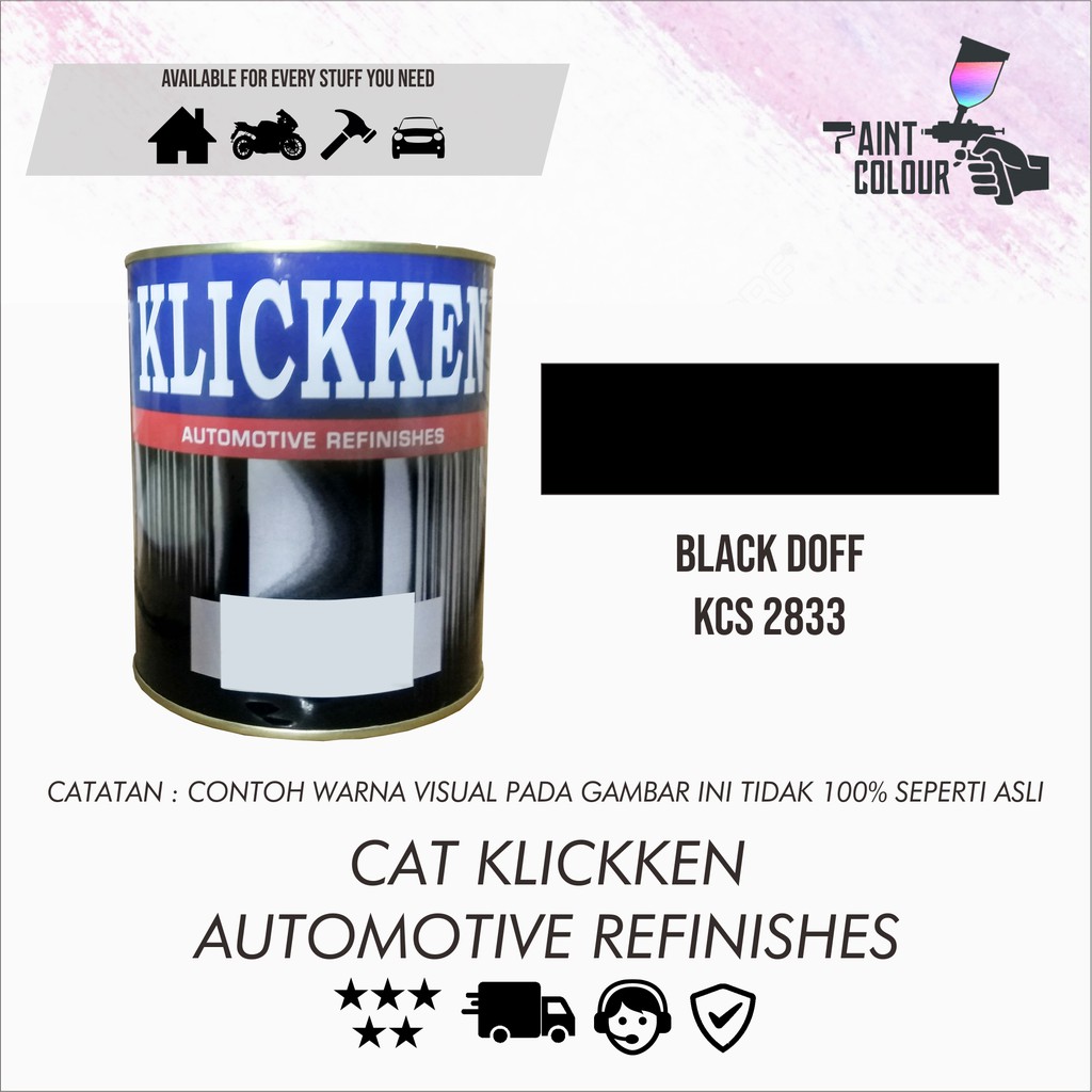 Cat Klickken Automotive Refinishes - Black Doff KCS 2833