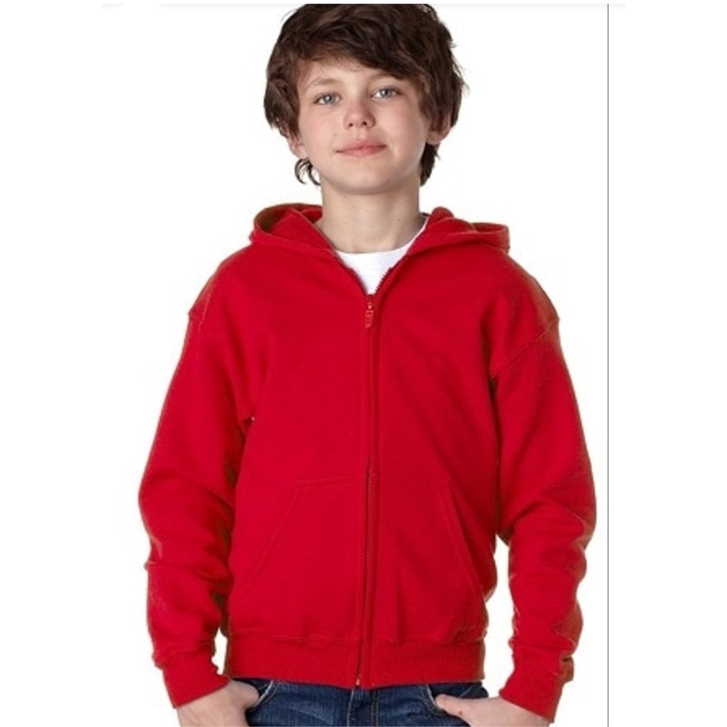 Satria27 Jaket Polos Hoodie Zipper Anak Laki Perempuan Unisex