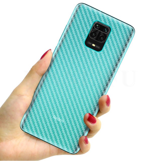 Garskin Carbon Xiaomi Redmi Note 9 , 9S , 9 Pro Premium Back Screen Protector Antigores Belakang HP