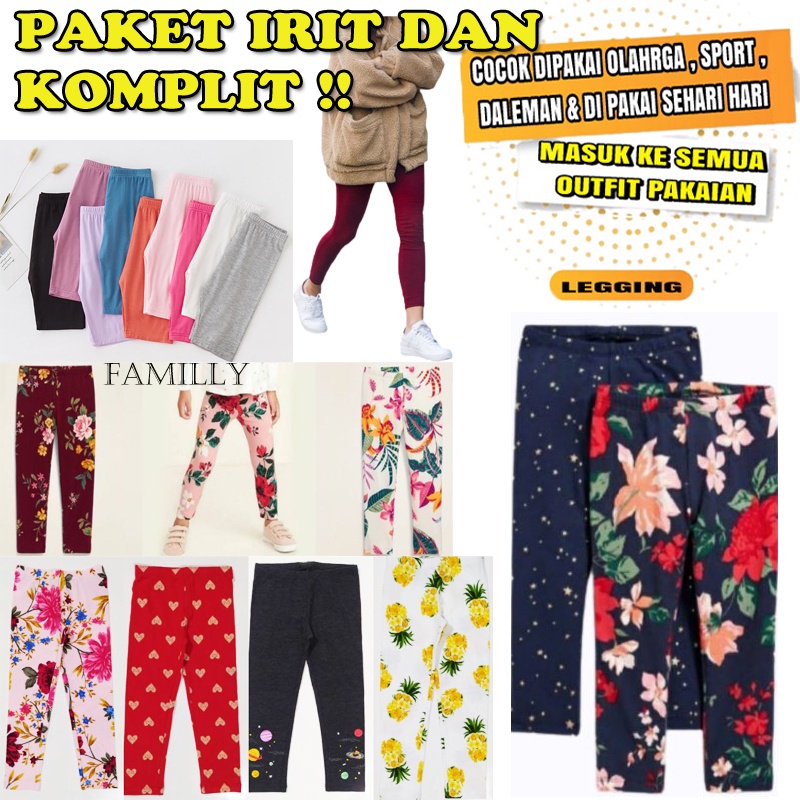 Legging Anak Perempuan /Legging Anak Usia 4th-9th-12th XL-XXL-XXXL / Legging Anak Perempuan / Legging anak perempuan celana panjang perempuan 4 sampai 13 tahun