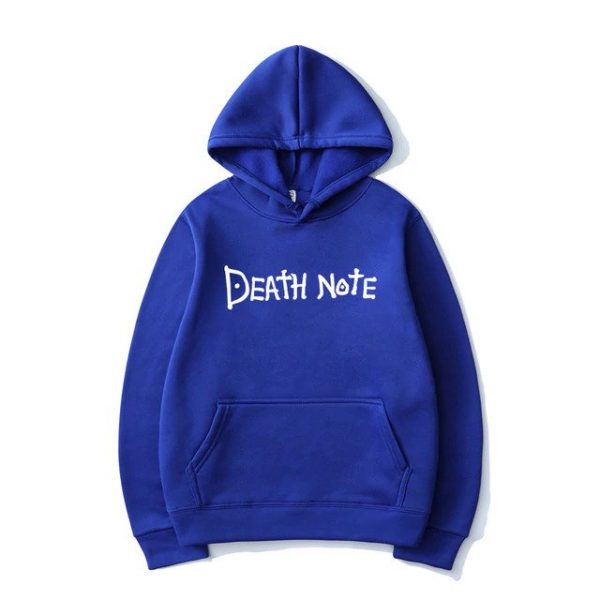 Sweater Hoodie Anime DEATH NOTE SIMPLE Jumper Pria Wanita Bahan Fleece Ukuran S M L XL XXL XXXL