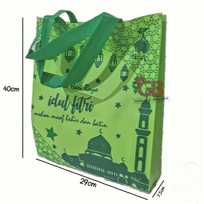 

Goodie Bag Idul Fitri M/ Tas Souvenir Spundbond/ Tote Bag/ Tas Lebaran
