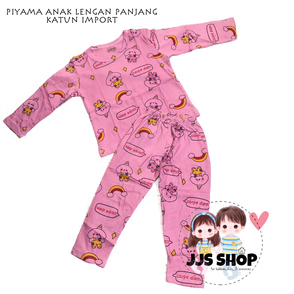 PIYAMA SETELAN IMPORT CELANA BAJU ANAK LENGAN PANJANG BAJU RUMAH TIDUR PEREMPUAN LAKI LAKI
