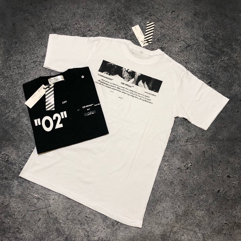 KAOS OFF WHITE CARAVAGGIO “02” - BAJU OFF WHITE PRIA WANITA OFF-WHITE TSHIRT MIRROR 1:1 ORI TERMURAH