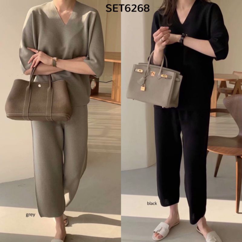 ONE SET SETELAN CELANA PREMIUM BAHAN RAJUT IMPORT | SETELAN RAJUT BAHAN IMPORT PREMIUM